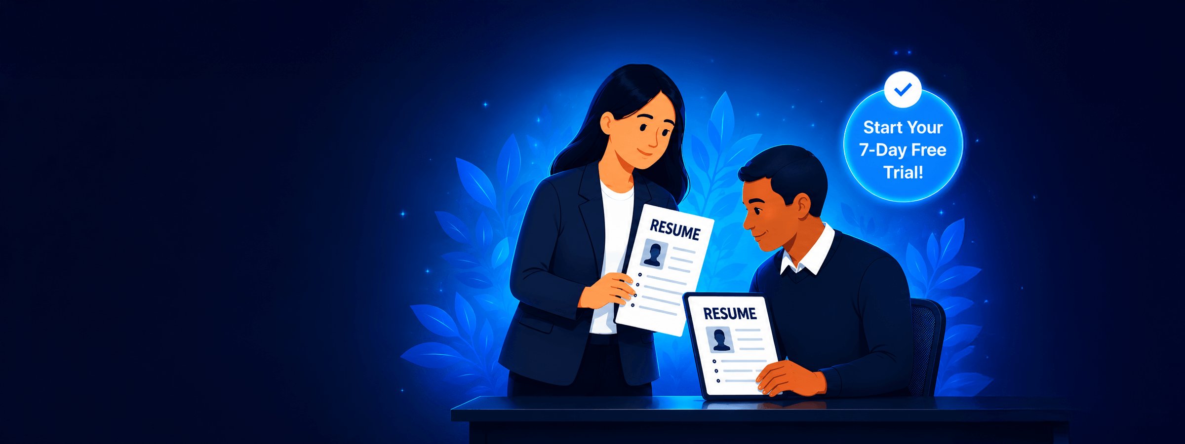 Career coach reviewing a resume with a job seeker